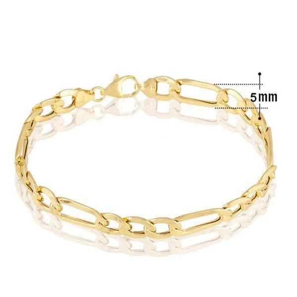 Damenarmband - Figaro-Geflecht - 5 mm
