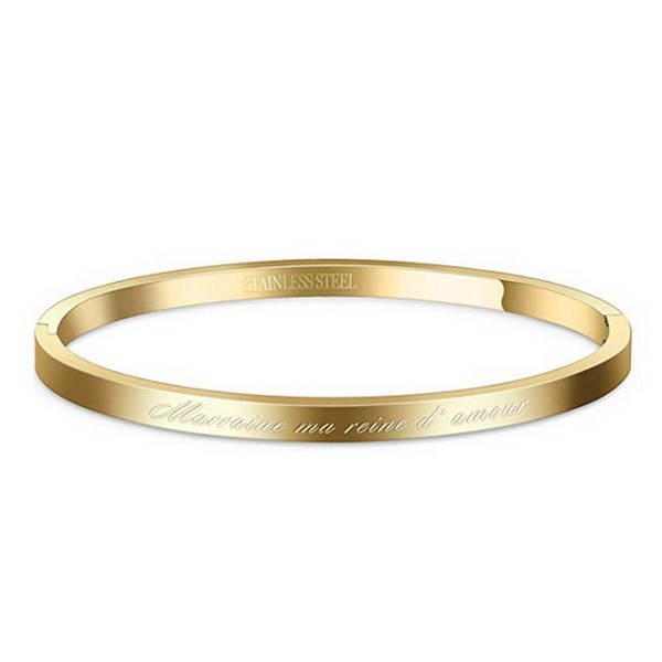 Women's steel message bracelet - Gold color - 'Godmother my queen of love'