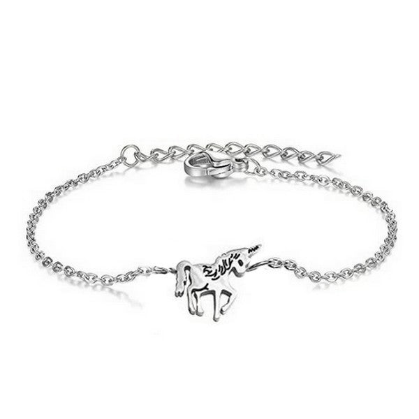 316 Steel Bracelet - Silver Unicorn
