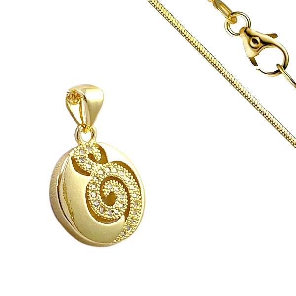 Damen Halskette - Goldfarben - Spirale
