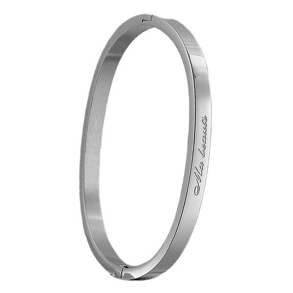 Children's steel message bracelet - Silver color - engraving 'My beauty'