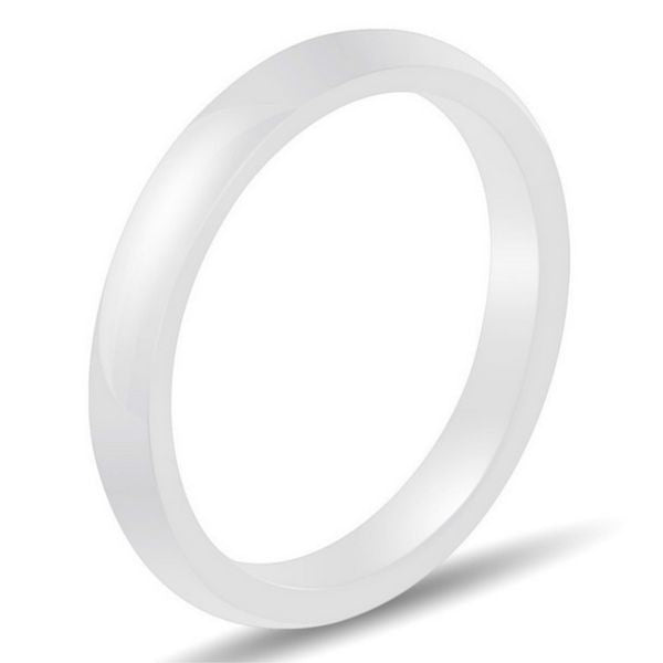 Ceramic ring for women - White ring