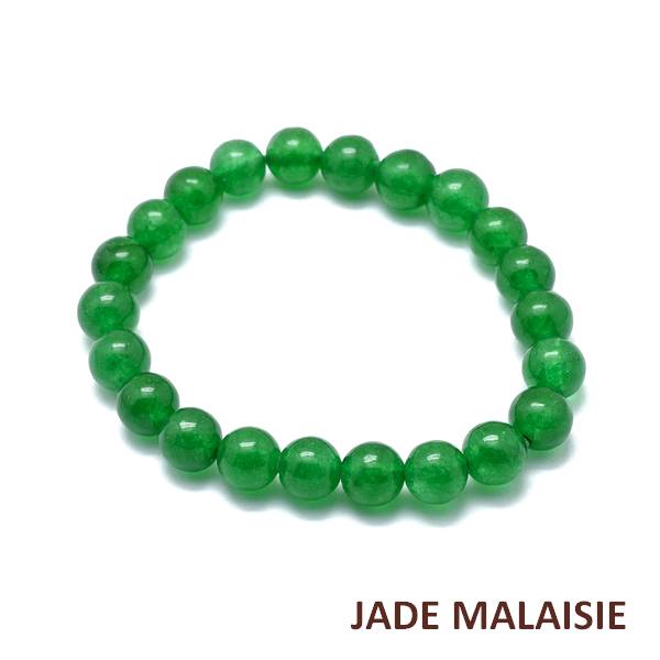 Bracelet for men or women - 6 mm natural stone - Malaysian Jade