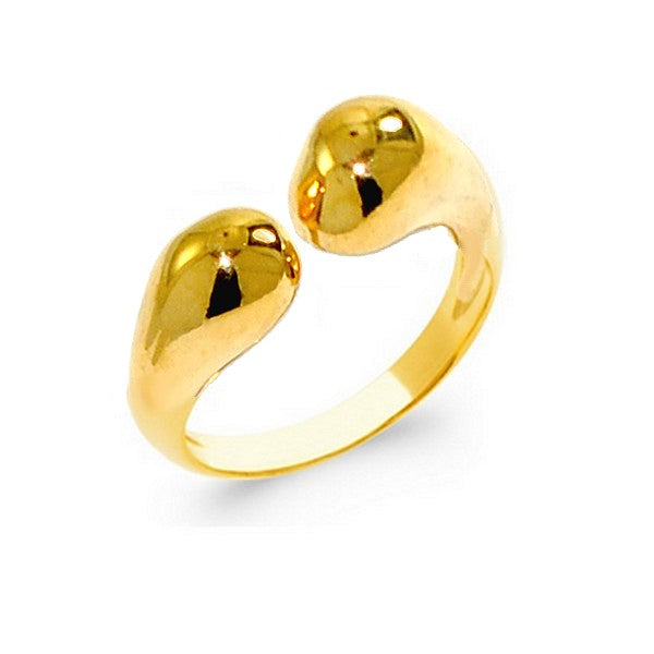 316 Stahlring mit Goldkugeln