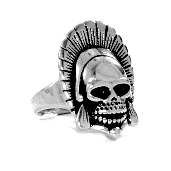 Indischer Totenkopfring aus 316er Stahl