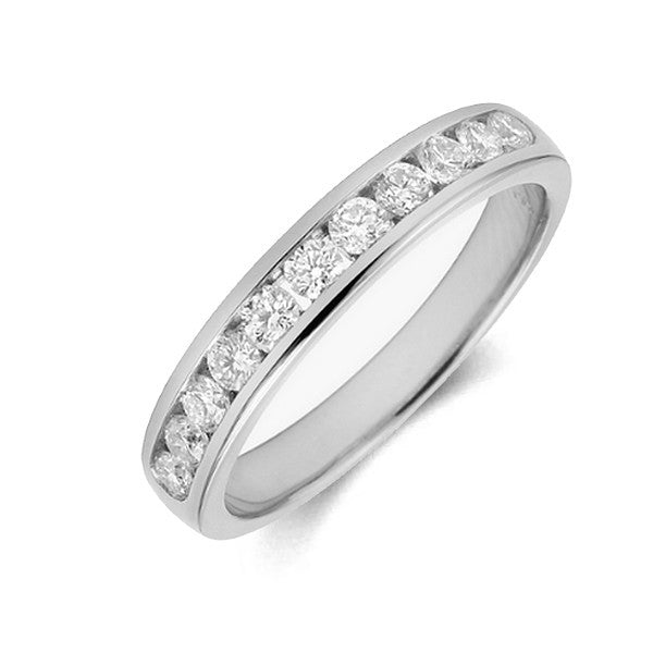 Silberner Ehering aus Edelstahl mit CZ-Diamant