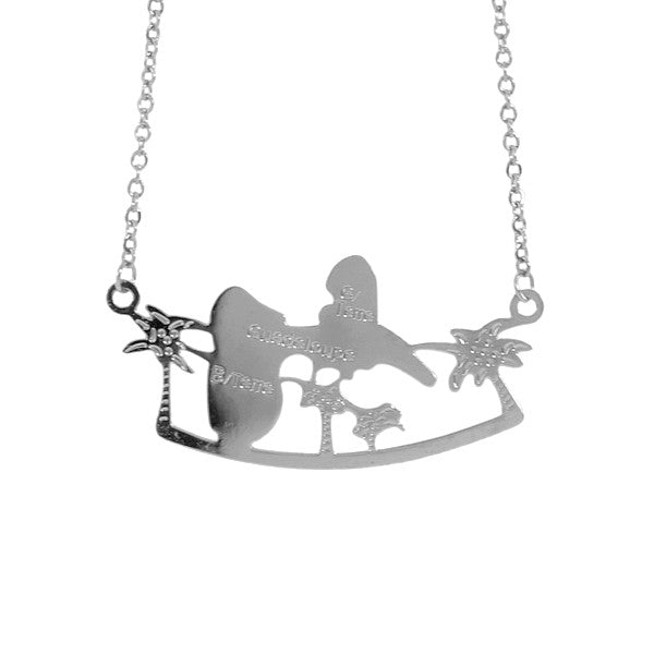 Guadeloupe silver stainless steel necklace
