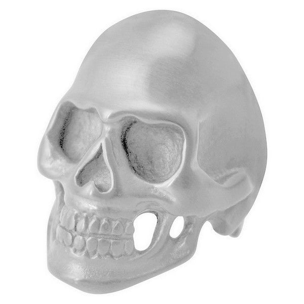 Silberner Totenkopf-Edelstahlring