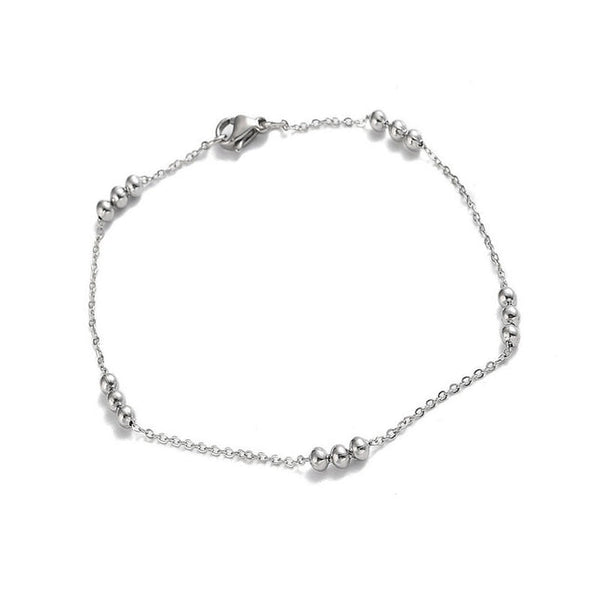 Fine stainless steel bracelet decorated with delicate balls