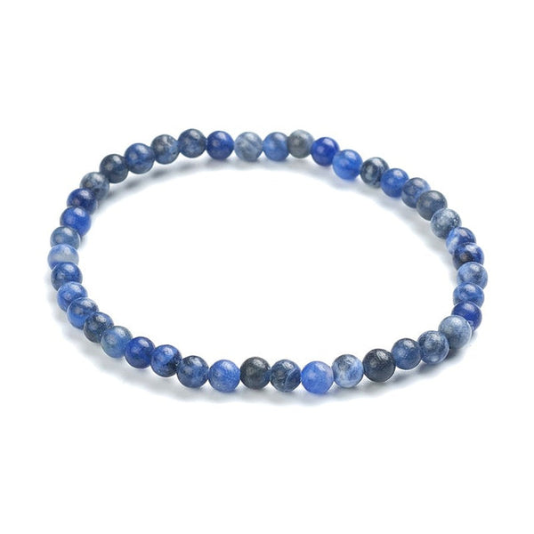 Bracelet for men or women, natural sodalite stones 4 mm
