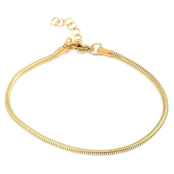 3mm stainless steel snake mesh bracelet