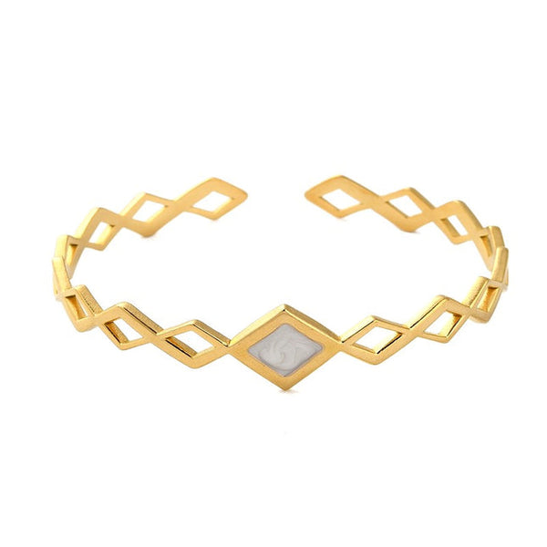 Damenarmband aus emailliertem Diamantstahl