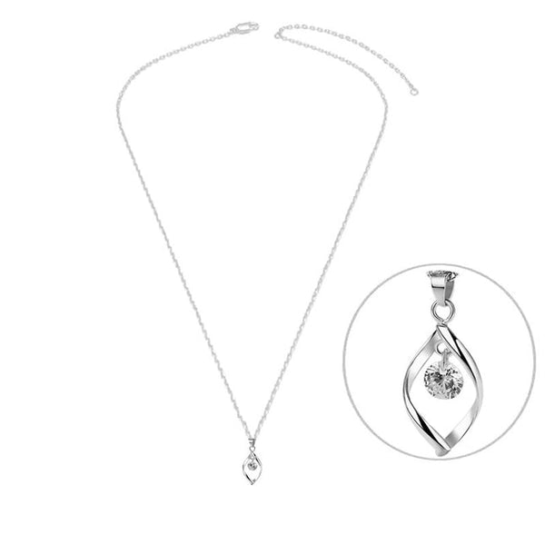 925 silver necklace with white oxide