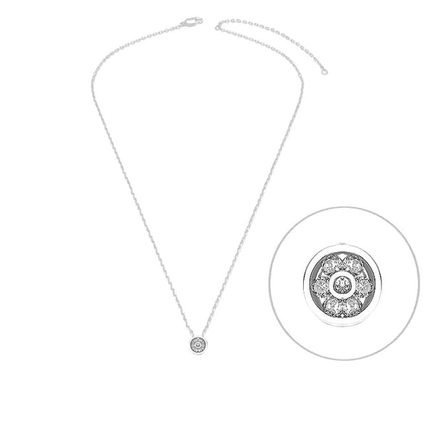 925 silver necklace with circle of zirconiums set