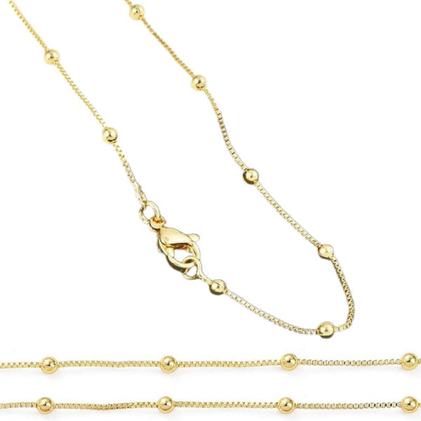 Goldene Satellitenkette 45 cm