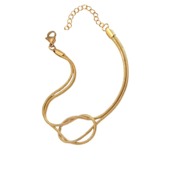 Double row snake mesh stainless steel bracelet