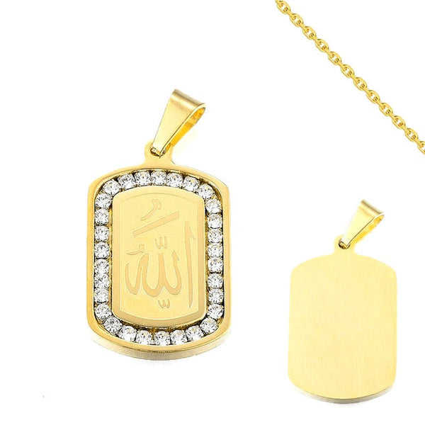 Edelstahl-Collierkette mit orientalischem Anhänger