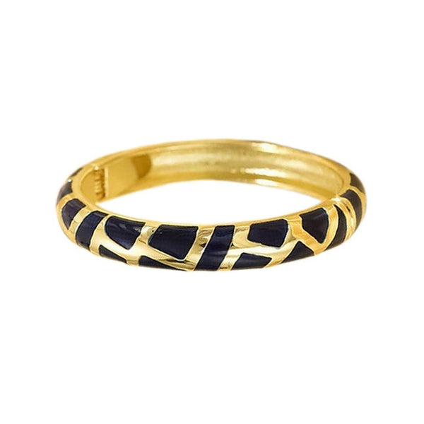 Damenarmband – Armreif aus 18 Karat Gold und schwarzem Emaille