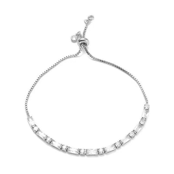 Damenarmband - gleitend mit weißen Zirkonia
