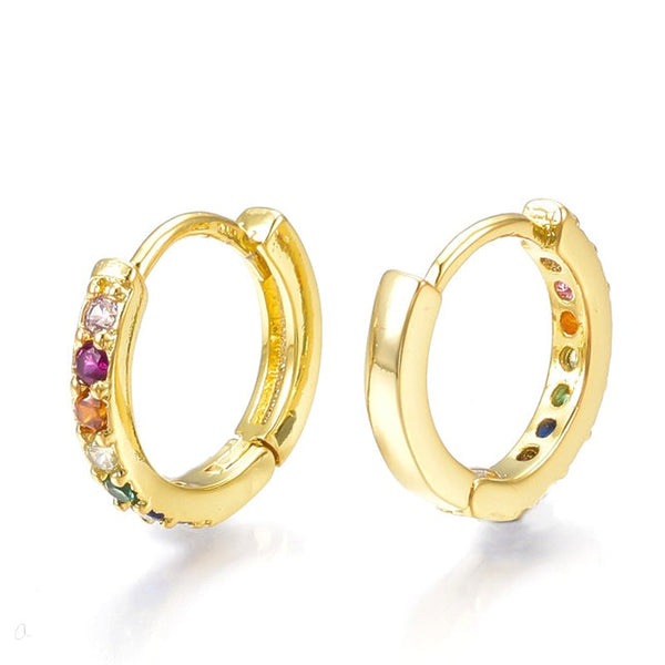 CZ farbige Diamant Creolen