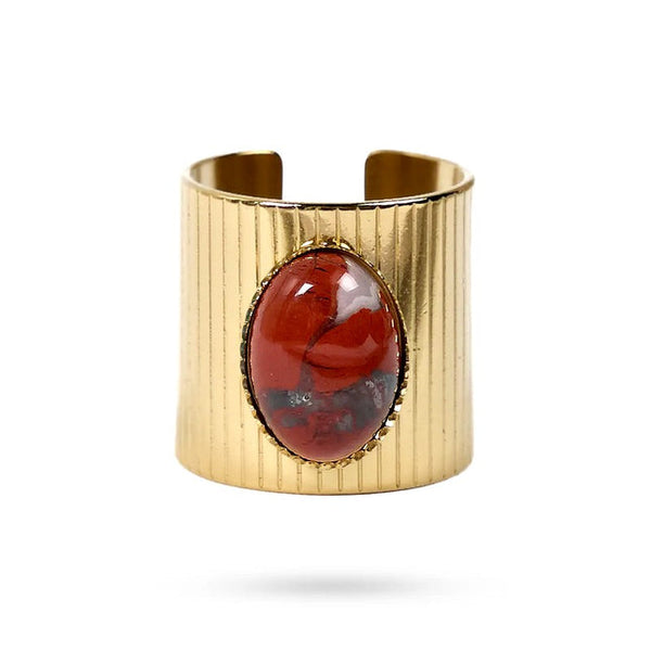 Damenringe Edelstahl Eva Naturstein Roter Achat